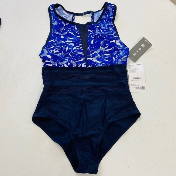 Athleta Batik Floral One Piece Swimsuit XXS - Picture 3 of 4